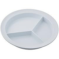 Sammons Preston Partitioned Scoop Dish, Melamine Divided Plate for Kids, Elderly, and Disabled, Divided Sections for Portion Control and Easy Scooping Walls for Limited Mobility, Adaptive Plate