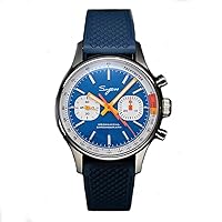 Sugess 1963 Pilot Chronograph Mechanical Men Watches Seagull ST19 Swanneck Movement Manual Winding Wristwatch
