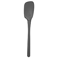 Tovolo Flex-Core All Silicone Deep Spoon with Angle Head, Charcoal