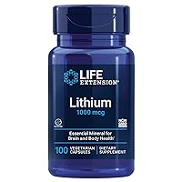 Jarrow Formulas BroccoMax and Life Extension Lithium Brain Health Dietary Supplements 60 and 100 Count