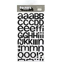 American Crafts 42731 Thickers Foam Letter Stickers, Rootbeer Float Black