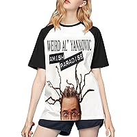 Weird Al Yankovic Baseball T Shirt Woman's Casual Tee Summer O-Neck Short Sleeves Tshirt Black