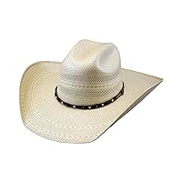 Unisex Ivory Hutson Bent Rail Straw Cowboy Hat Ivory 7 1/4