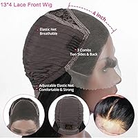 20inch Deep Wave Lace Front Wigs Human Hair Pre Plucked 200% Density Transparent Deep Wave Wig Human Hair Wig for Black Women 13x4 Deep Wave Frontal Wig with Baby Hair