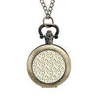 Rabbit Carrot Pocket Watch with Chain Vintage Pocket Watches Pendant Necklace Birthday Xmas