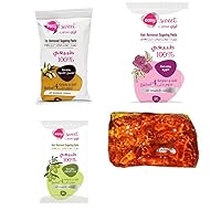 4 Pcs Easy Sweet Hair Removal Sugaring Sugar Wax Hair Removal 100% Natural All Essence 50 gm, 1.7637 Ounce