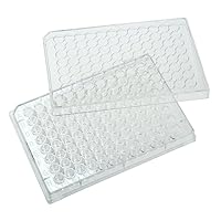 Celltreat 229196 96 Well Tissue Culture Plate with Lid, Sterile, 0.33cm2 Cell Growth Area, Individual Pack (Case of 100)