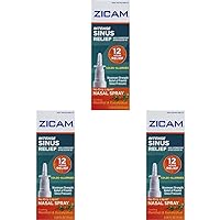 Zicam Intense Sinus Relief Nasal Spray,Transparent Cooling Menthol and Eucalyptus, 0.5 Fl Oz (Pack of 3)