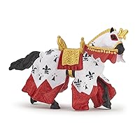 Papo -Hand-Painted - Figurine -Medieval-Fantasy -Red King Arthur's Horse -39951 - Collectible - for Children - Suitable for Boys and Girls - from 3 Years Old