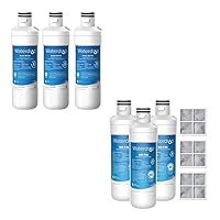 Waterdrop LT1000PC 6 Refrigerator Water Filter and 3 Air Filter, Replacement for LG® LT1000P®, LMXS28626S, LFXS26973S, LFXS26596S, LFXS28596S, ADQ74793501, ADQ74793502 and LT120F®