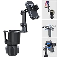Cup Holder Phone Mount for Car，Cup Phone Holder for Car Compatible iPhone，Phone Cup Holder for Car iPhone with Expandable Base