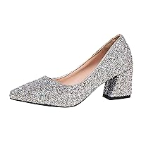 Women's Square Toe high Heels elegant Closed Toe pumps crystal Wedding Party Dress heels Shoes summer trendy 5cm heels