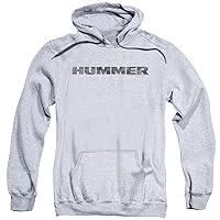Trevco Hummer Distressed Hummer Logo Unisex Adult Pull-over Hoodie for Men and Women