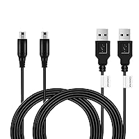 2 Pack 8ft Nintendo 3DS USB Charger Cable, Play and Charge Power Charging Cord for Nintendo New 3DS XL/New 3DS/ 3DS XL/ 3DS/ New 2DS XL/New 2DS/ 2DS XL/ 2DS/ DSi/DSi XL
