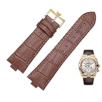 Genuine Leather Watchband For Vacheron Constantin OVERSEAS Series 4500V 5500V P47040 Stainless Steel Buckle Men Watch Strap 25-8mm