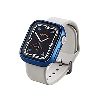 Elecom AW-21BFCGNV Apple Watch Case 1.6 inches (41 mm) [Compatible with Apple Watch 8 7] Full Cover Case Glass 10H Glossy Navy