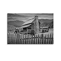 Still Life Poster of Nature at The Appalachian Mountain Lodge Next to The Great Smoky Mountains in North Carolina Canvas Wall Art Prints for Wall Decor Room Decor Bedroom Decor Gifts 08x12inch(20x30