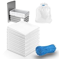 60-pack W10165294RB Trash Compactor Bags, 15-Inches, 2.6 mils Thickness, Fits 15-inch Rectangular Drawer Compactors, Compatible with whirlpool, kenmore, kitchenaid, Eco-Friendly - White