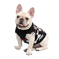 Kayto Dog Sweater, Dog Winter Clothes for Small Dogs Boy Girl, Pet Knitted Coat,Christmas (Medium, Bones Black)