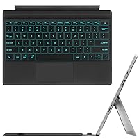 Fintie Type Cover for Microsoft Surface Pro 7/Pro 7 Plus, [7-Color Backlit] Wireless Bluetooth Keyboard with Rechargeable Battery/Trackpad, Compatible with Pro 6/Pro 5/Pro 4 3 (Black)