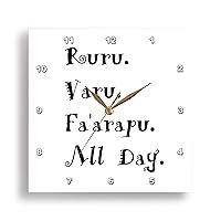 3dRose Wall Clock Silent - 10 inch - Ruru Varu FA arapu All Day Faarapu Tahitian Dance Steps Ori Tahiti - Hawaii