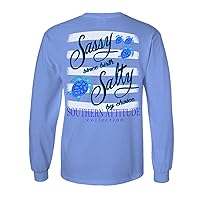 Southern Attitude Women's Long Sleeve Salty by Choice Sea Turtles T-Shirt
