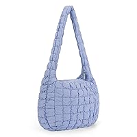 TIAASTAP Quilted Tote Bag for Women Puffer Crossbody Bag with Zipper Nylon Hobos & Shoulder Bags for Ladies Girls Travel Shopping Work