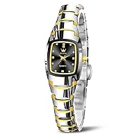 OLEVS Watches for Women Small Square Face Ladies Watches Waterproof Tungsten Steel Dainty Dress Rectangle Female Womens Wrist Watches for Small Wrists Gold/Silver/Black/Rose Gold