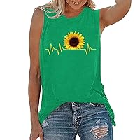 Womens Cami Tank Vests Butterfly Floral Vest Tops for Women Sleeveless Crewneck Summer Fall Vests 2024