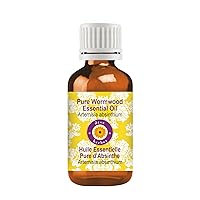 Deve Herbes Pure Wormwood Essential Oil (Artemisia Absinthium) Steam Distilled 100ml (3.38 oz)