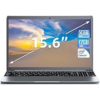 SGIN Laptop, 15.6 Inch FHD 1920x1080 Display, 12GB DDR4 512GB SSD, Laptops with Intel Celeron N5095 Processor(Up to 2.9GHz), Bluetooth 4.2, Webcam, WiFi