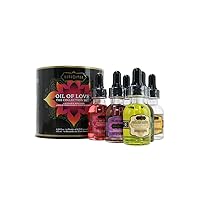 Kama Sutra Oil of Love - The Collection Set - Includes 6 Oil of Love .75 fl oz/22 ml