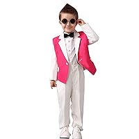 Boys' 2 Pieces Suit Jacket Trousers One Button Wedding Prom Page boy