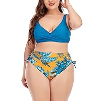 Floral Swimsuits for Women Two Piece Swimsuit Women's Large Size Swimsuit