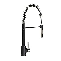 Lippert Flow Max™ Coiled Pull-Down Kitchen Faucet - Black/Stainless Steel