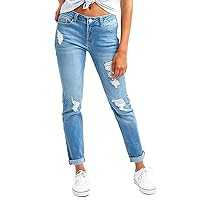 Women's High Waisted Jeans for Women Ripped Skinny Stretch Jeans Distressed Butt Lifting Denim Pants