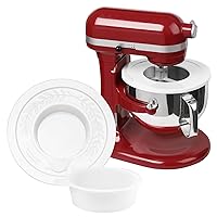 Mixer Bowl Lid Covers for KitchenAid 5.5-6 Quart Bowls - Stand Mixer Bowl Covers to Prevent Ingredients from Spilling, Fits Bowl-Lift Models KV25G and KP26M1X (2 Pack)