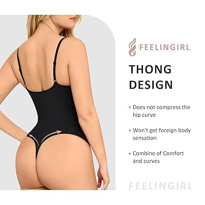 FeelinGirl Thong Shapewear for Women Tummy Control Seamless Body
