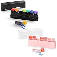 Weekly Pill Organizer 1 Time a Day(Black) and Pill Box 1 Time a Day(Pink)