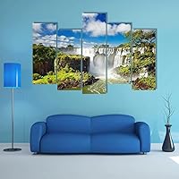 ERGO PLUS Iguassu Falls Wall Art Stunning Stretched Painting Ready to Hang for Home Decor - Perfect for Living Room Gallery Wall