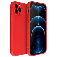 iPhone 13 Pro Max Case - Matte Silicone, Stain Resistant, Full Body Protection, Anti-Scratch, Shockproof, 6.7 inch (Red)