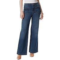 Jessica Simpson Womens Denim High Rise Wide Leg Jeans