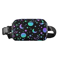 Moon Fanny Pack for Men Women Belt Bag Fashion Waist Pouch with Adjustable Strap Lightweight for Outdoor Sports Running Traveling Hiking Camping Cycling