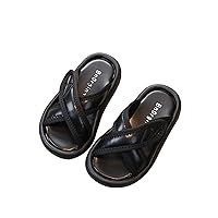 Size 9 Toddler Slippers Girl's CrossBand Design Slippers Soft House Slippers Cozy Open Toe Home Shoes Flat Sandals Girls