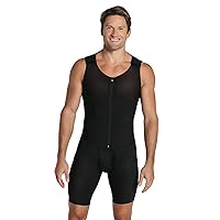 Tummy Control Body Shaper for Men with Back Support - Post-Surgical Bodysuit Mens Girdle Shapewear