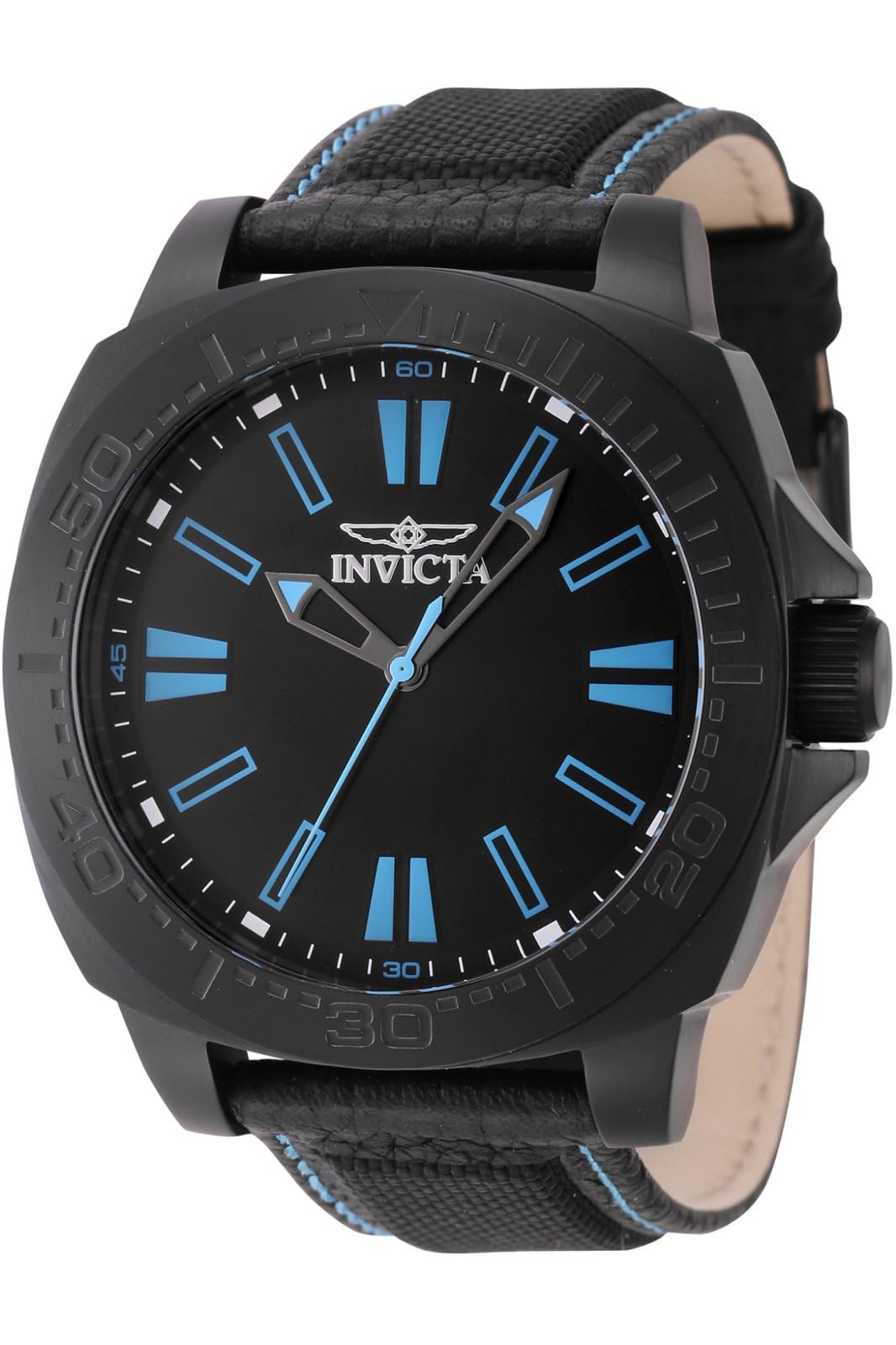 Invicta Men's Speedway 46mm Stainless Steel, Nylon Quartz Watch, Black (Model: 46307)
