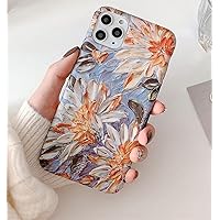 Oil Painting Daisy Flower Matte Soft Silicone Cases for iPhone 13 12Pro 11 Pro Max X XR XS XS Max 7 8 7Plus Art Phone Cover,Multi,for iPhone 11Pro Max