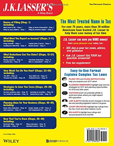 J.K. Lasser's Your Income Tax 2018: For Preparing Your 2017 Tax Return