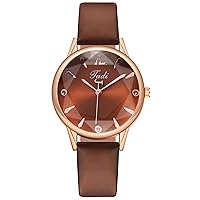 Wrist Watch for Women, Classic Designed Quartz Analog Women's Watch with Breathable Leather Strap
