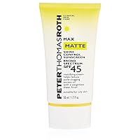 Peter Thomas Roth | Max Matte Shine Control Sunscreen Broad Spectrum SPF 45 | Mattifying Sunscreen For Oily Skin, Water-Resistant, 1.7 fl. Oz (Pack of 1)